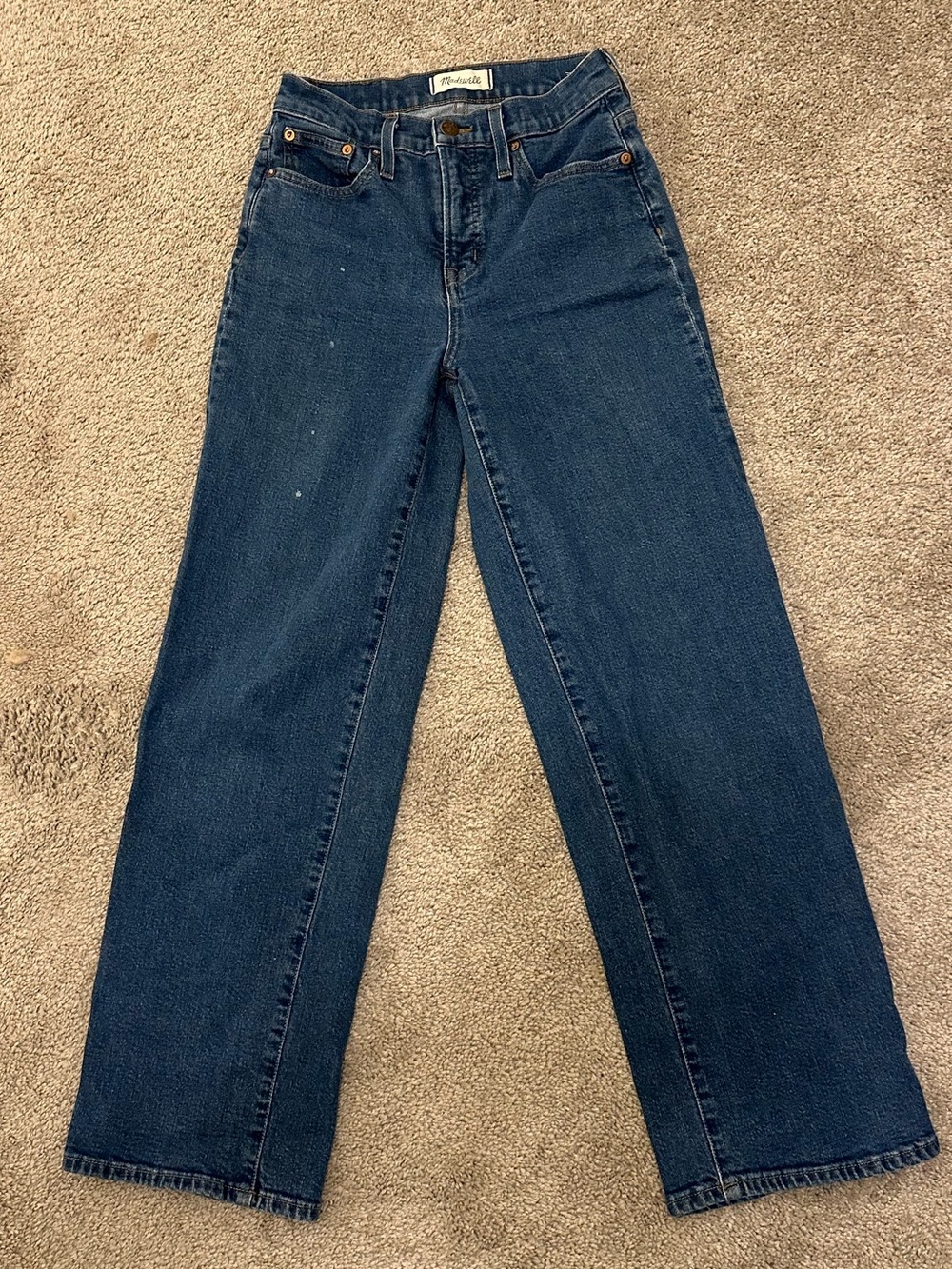 Madewell Dark Blue Straight-Leg Jeans